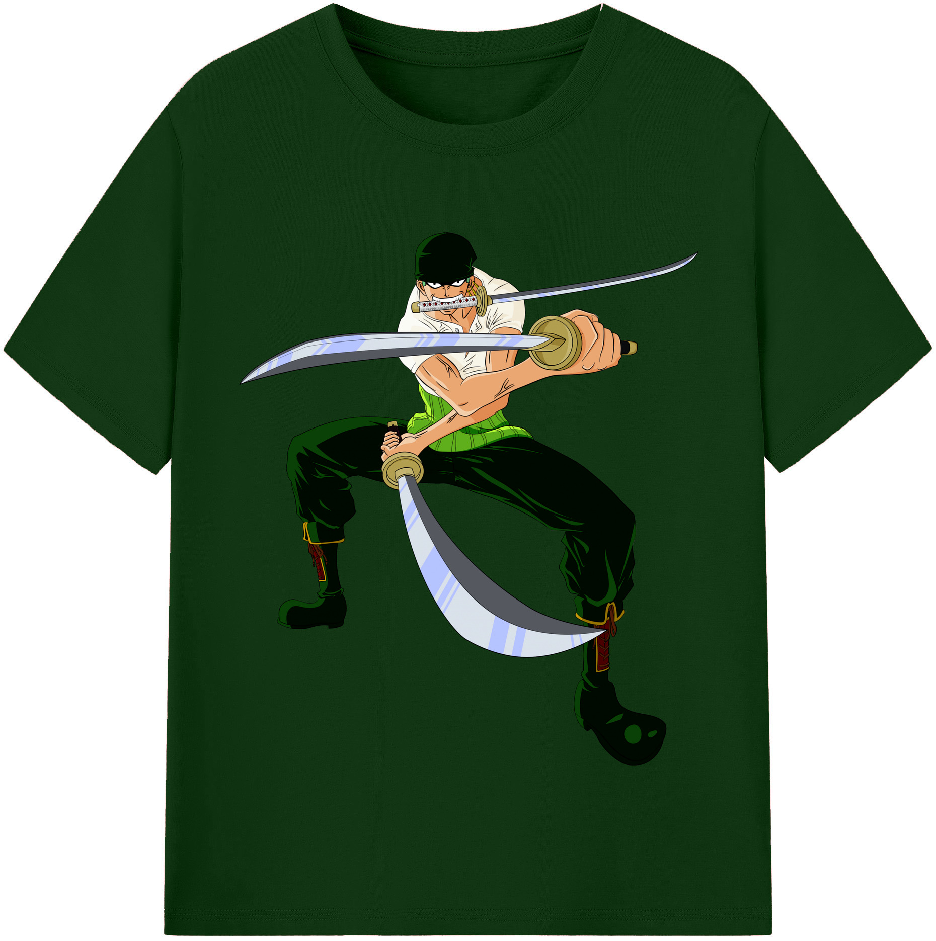 ワンピース ロロノア・ゾロ ONE PIECE Roronoa Zoro 綿100％半袖Tシャツ（フロントプリント）